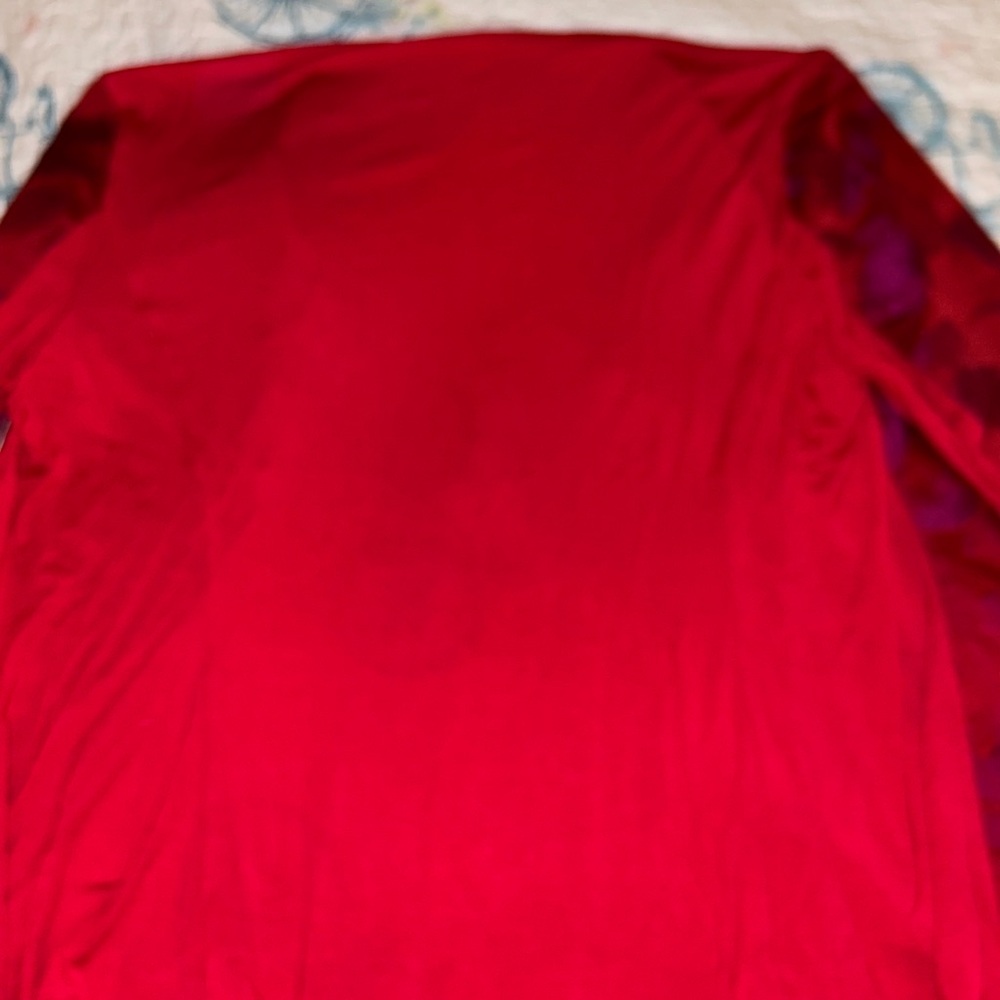 Elie Tahari Red Button Down Shirt - Picture 5 of 5
